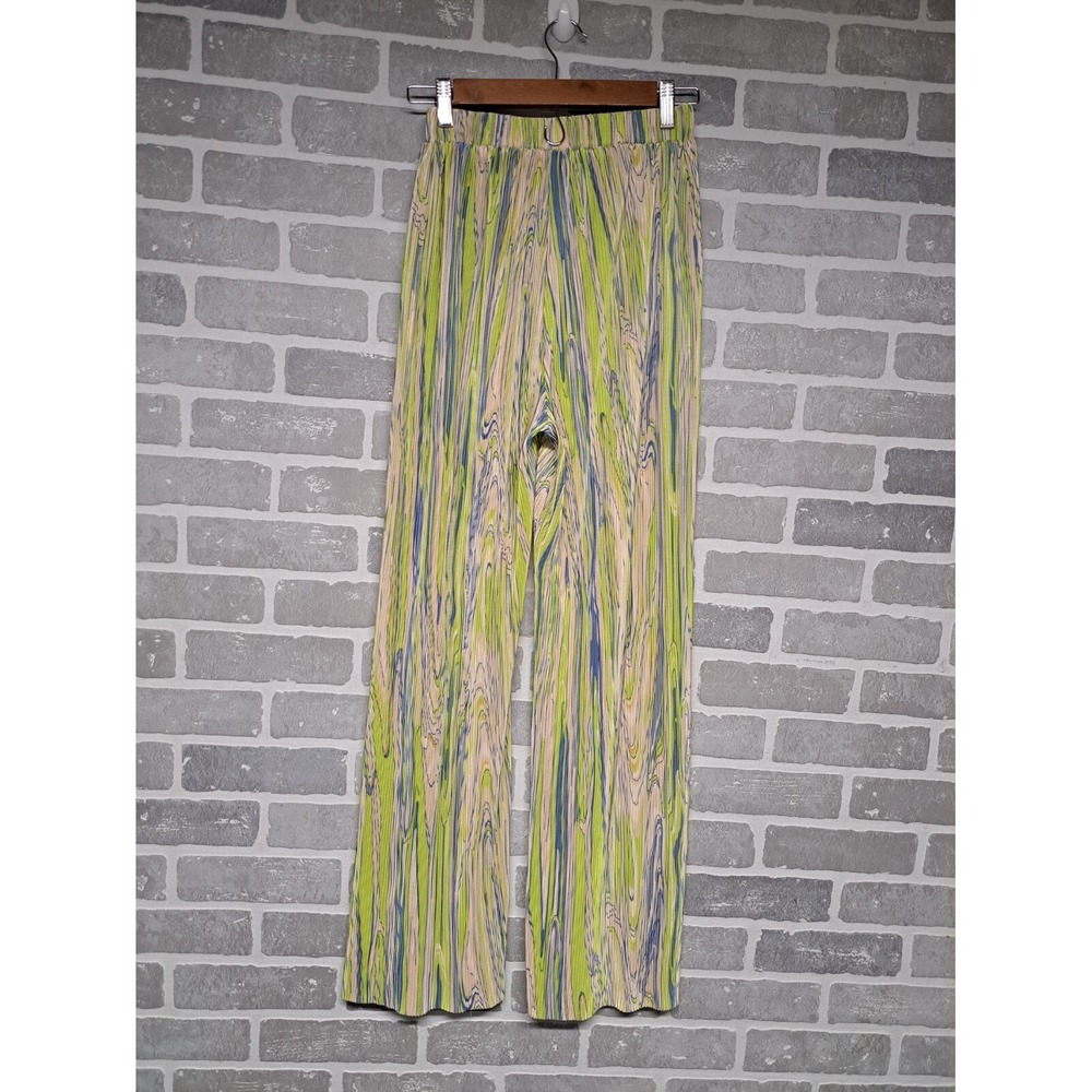 M/L Minki Womens  Flowing Color Print High‎ Waist Loose Wide Leg Pants S/M